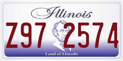 IL license plate Z972574
