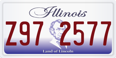 IL license plate Z972577