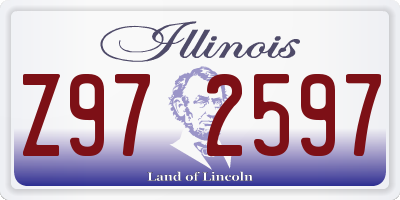 IL license plate Z972597