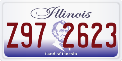 IL license plate Z972623