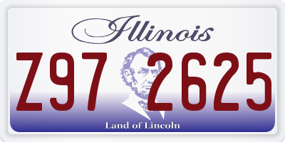 IL license plate Z972625