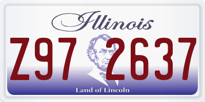 IL license plate Z972637