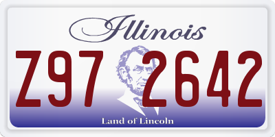 IL license plate Z972642