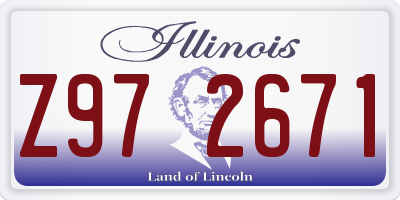 IL license plate Z972671