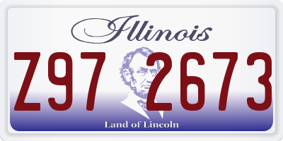 IL license plate Z972673