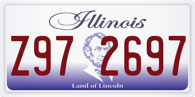 IL license plate Z972697