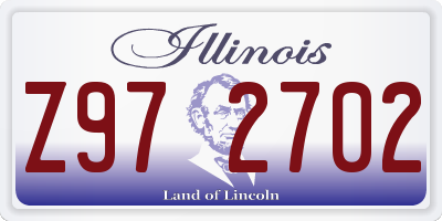 IL license plate Z972702