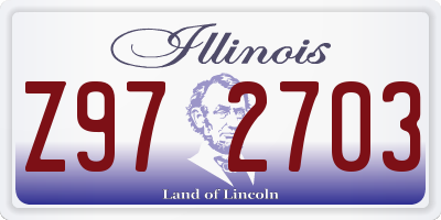 IL license plate Z972703