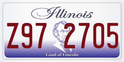 IL license plate Z972705