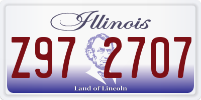 IL license plate Z972707
