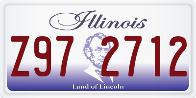IL license plate Z972712