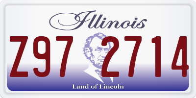 IL license plate Z972714