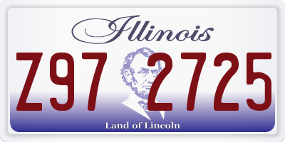 IL license plate Z972725