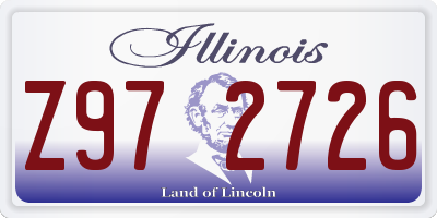 IL license plate Z972726