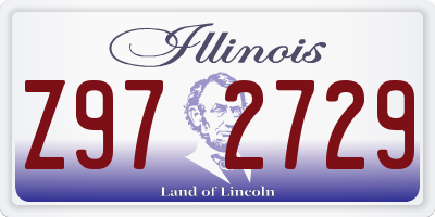 IL license plate Z972729