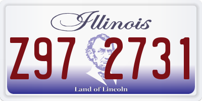 IL license plate Z972731
