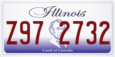 IL license plate Z972732