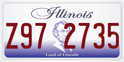 IL license plate Z972735