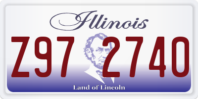 IL license plate Z972740