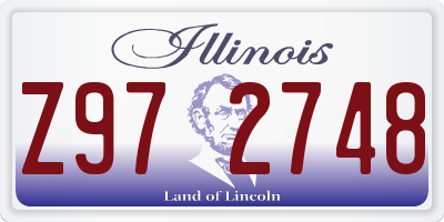 IL license plate Z972748