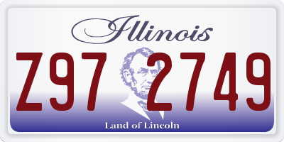 IL license plate Z972749