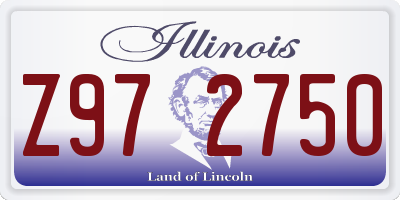 IL license plate Z972750