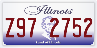 IL license plate Z972752