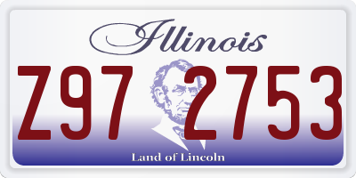 IL license plate Z972753