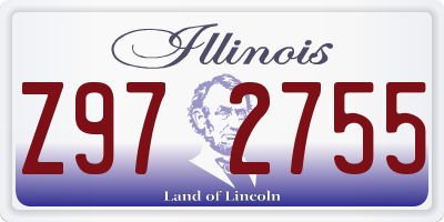IL license plate Z972755