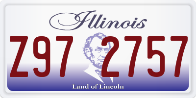 IL license plate Z972757