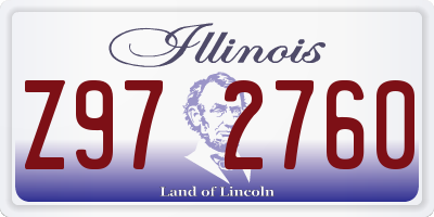 IL license plate Z972760