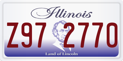 IL license plate Z972770