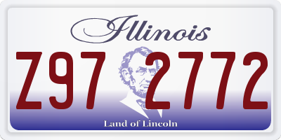 IL license plate Z972772