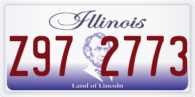 IL license plate Z972773