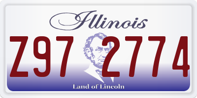IL license plate Z972774