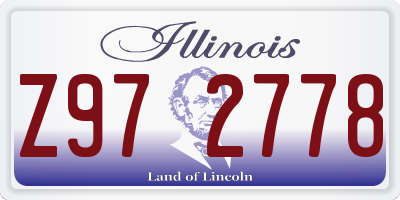 IL license plate Z972778