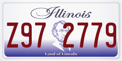 IL license plate Z972779