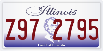 IL license plate Z972795