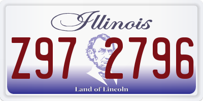 IL license plate Z972796