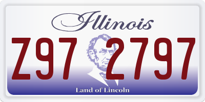 IL license plate Z972797