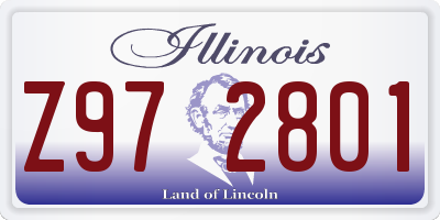 IL license plate Z972801