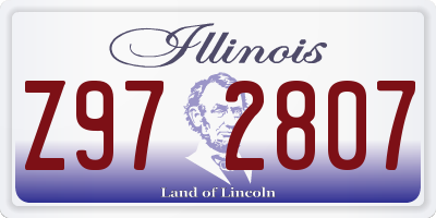 IL license plate Z972807