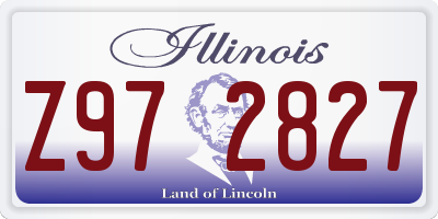 IL license plate Z972827