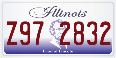 IL license plate Z972832