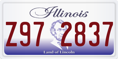 IL license plate Z972837