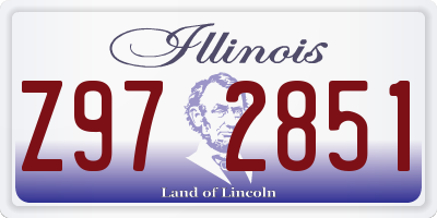IL license plate Z972851