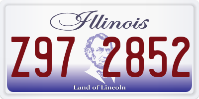 IL license plate Z972852