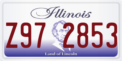 IL license plate Z972853