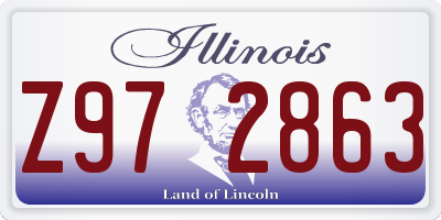 IL license plate Z972863
