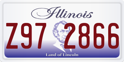 IL license plate Z972866